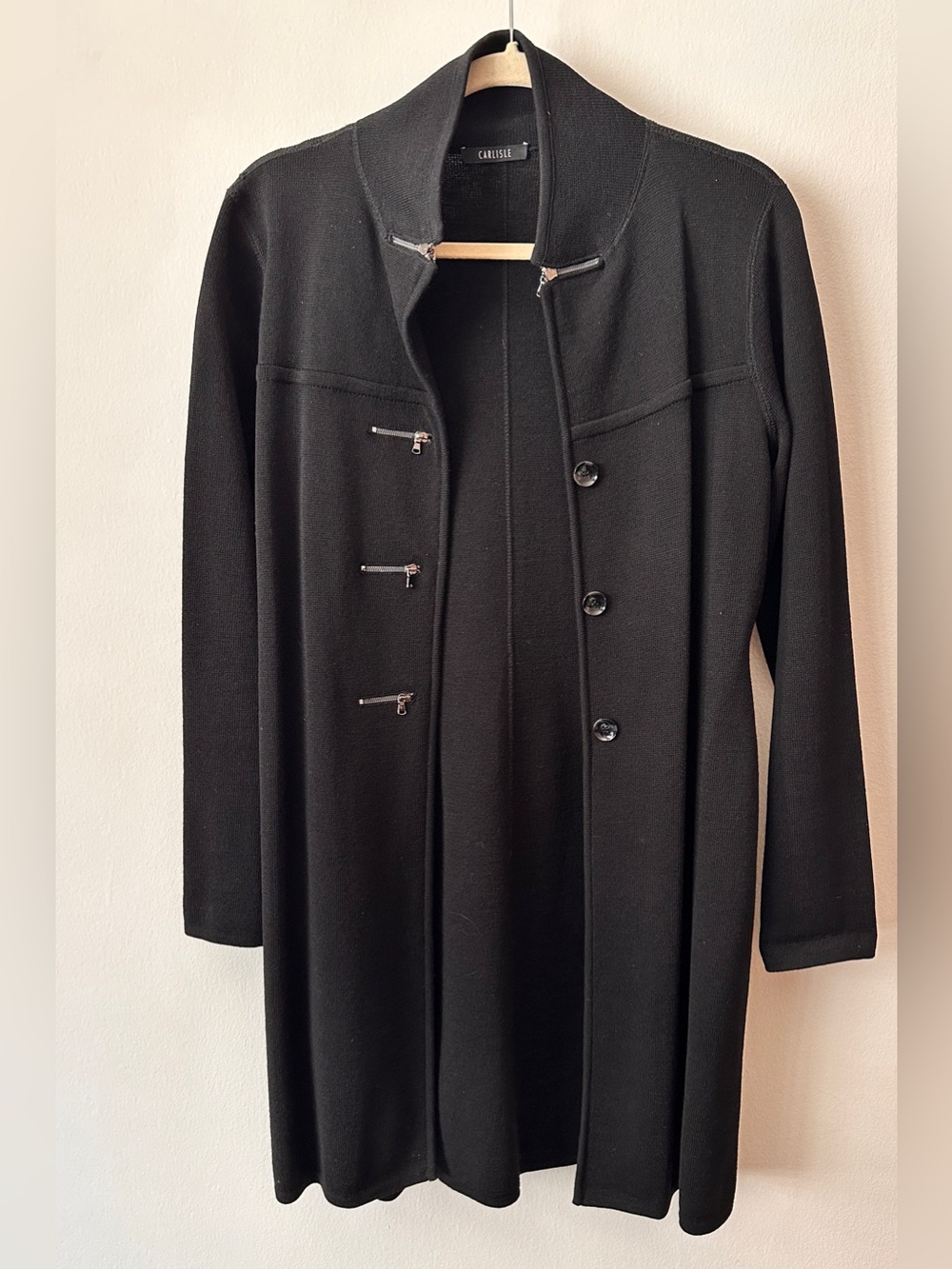 Black Carlisle Long Women's Cardigan